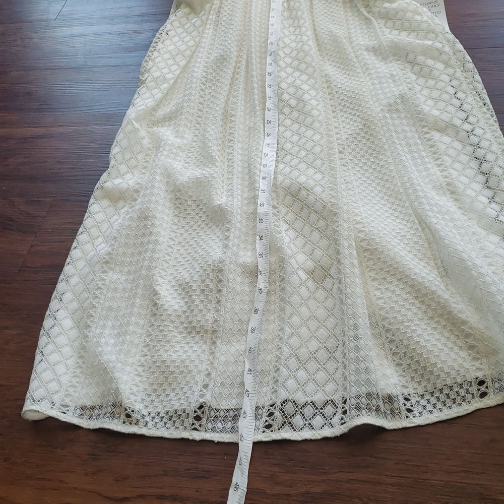 Jay Godfrey Cream Eyelet Feminine Lace Fairy Bride Cottagecore Maxi Dress Size 2 - Picture 10 of 10